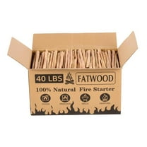 40 Lbs Bulk Fatwood Fire Starter Sticks | 100% Natural Pine Kindling Wood | for Campfire, Grill, Fireplace, Wood Stove & Emergency Prep​