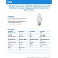 thumbnail image 7 of Feit White B10 E26 (Medium) Filament LED Bulb Soft White 40 Watt Equivalence 2 pk, 7 of 7