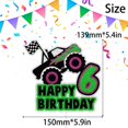 thumbnail image 2 of Topper para pastel SugarGera con diseño de camión, feliz cumpleaños, 6, 2 of 5