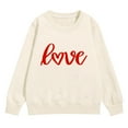 thumbnail image 6 of YunPes Kids' Heart Print Oversized Sweatshirts Fall Winter Warm Comfy Crewneck Pullover Tops with Love Design for Teen Girls Boys, 6 of 6