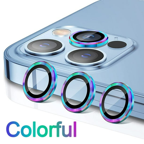 Cristal de protección de lente de cámara para iPhone 14 13 12 11 Pro Max lente anillo de Metal Protector en iPhone 12 13 Mini 14Plus 14Pro Max película Dengxun unisex