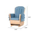 thumbnail image 2 of Foundations SafeRocker Standard Glider Nursery Rocking Chair, Wood Base, Storage Pockets, Blue, 2 of 5