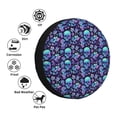 thumbnail image 4 of Sikiie Blue Flower Skull PVC Leather Spare Tire Wheel Cover Spare Tire Cover, for Car Truck SUV Camper Trailer Universal Fit(14-17in)-16 inch, 4 of 6