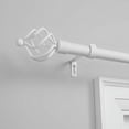 thumbnail image 3 of EXCLUSIVE HOME Torch 1" Curtain Rod and Finial Set, Matte White, Adjustable 84"-160", 3 of 5