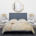 thumbnail image 3 of Designart "White Dandelion love expression IV" Floral Bedding Covert Set - Dandelion White Traditional Bed Set With 2 Shams, 3 of 6
