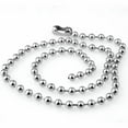 thumbnail image 4 of 8/10mm Cool Silver Mens Ball Chain 316L Stainless Steel Necklace or Bracelet, 4 of 7
