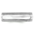 thumbnail image 3 of Primal Gold 10 Karat White Gold 7mm Double Milgrain Comfort Fit Band Size 10, 3 of 3