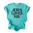 thumbnail image 7 of Jesus Loves You Shirt for Women Christian Faith Easter Inspirational Distressed Tee Seafoam Shirt Adult Medium, 7 of 7