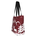 thumbnail image 2 of Bingfone Christmas Buffalo Plaid Women Shoulder Tote Bags Casual Bag Ladies Shopping Handbag, 2 of 7