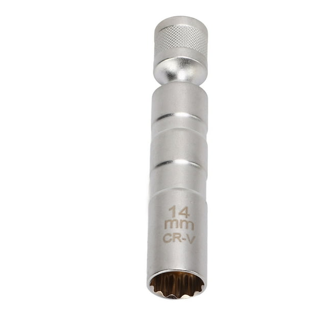 Magnetic Swivel Spark Plug Socket, Wobble Socket Removal Tool Vanadium Alloy Steel Long Service Life For Car