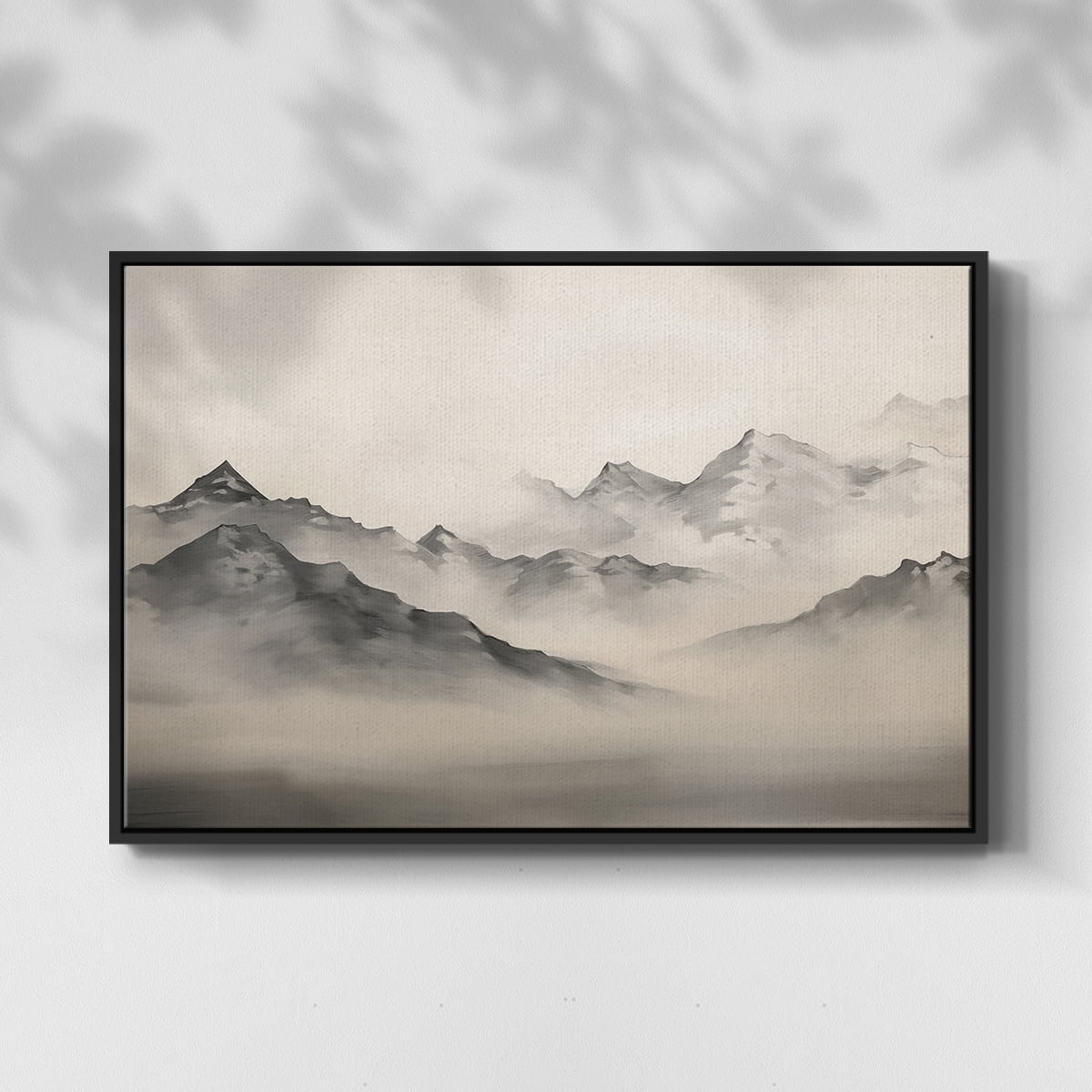 Vintage Landscape-XVIII By Wexford Home Framed in Black Wood Gallery Wrapped Canvas 25 in. x 37 in.