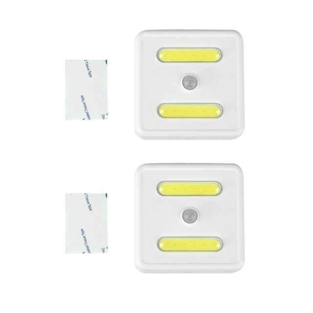 2 uds LED Sensor de lámpara de luz nocturna con detección de movimiento humano para pasillo cocina dormitorio escaleras