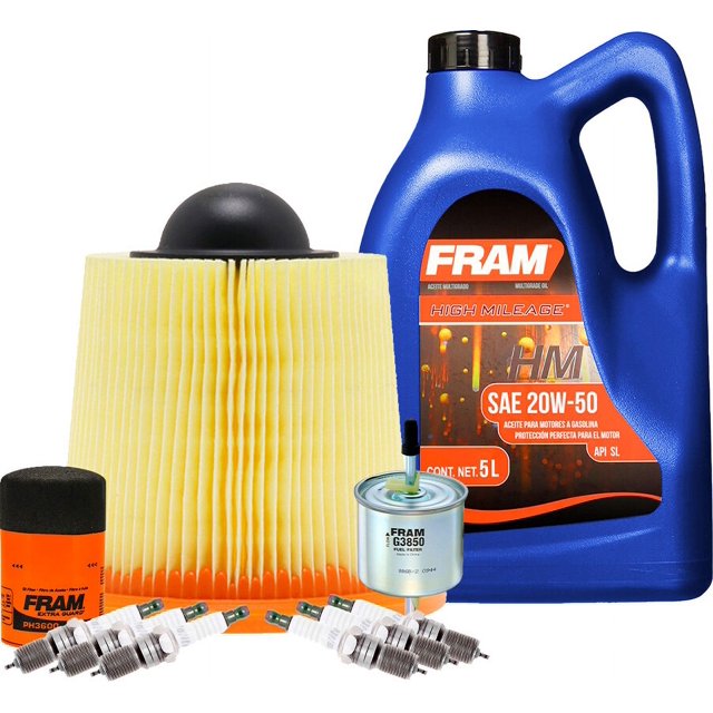 Kit De Afinación Con Aceite 20W50 Mineral, Bujías Iridio, Filtro De Aire, Filtro De Aceite Y Filtro De Combustible 10 Piezas Compatible con Mazda B3000 V6 3.0L DE 1995 A 1997