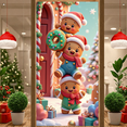 thumbnail image 5 of Cartoon Gingerbread House Christmas Banner Holiday Decoration Gingerbread Design Bakery Theme for Christmas Party Festive Event Kids Celebration, 5 of 9
