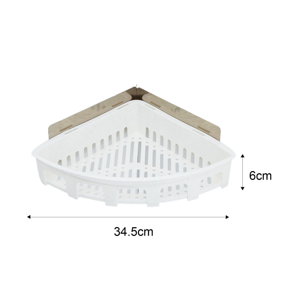 Triangular Shape Floating Shelves No Drilling Storage Hanging Rack for