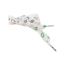 INSPIRE CHIC Wide Colorful Flower Print Flat Shoe Laces Mesh Shoe Strings Casual 1 Pair Pastel Pink 120cm/47.2"