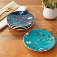 thumbnail image 5 of Lenox Sprig & Vine Tidbit Plate, Navy/Turquoise, Set Of 4, 5 of 5