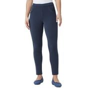HUE Women's Soft Twill Jean Style Leggings, Navy