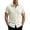 Mens Shirts Beige, variant on Business Casual Mens Shirts Crochet Stitch Button Down Short Sleeve Wedding Golf Tees Tops Dad Gifts
