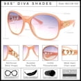 thumbnail image 3 of SA106 Womens Metal Heart Jewel Chain Hinge Classic Round Butterfly Plastic Sunglasses / Peach Frame - Purple Yellow Lens, 3 of 8