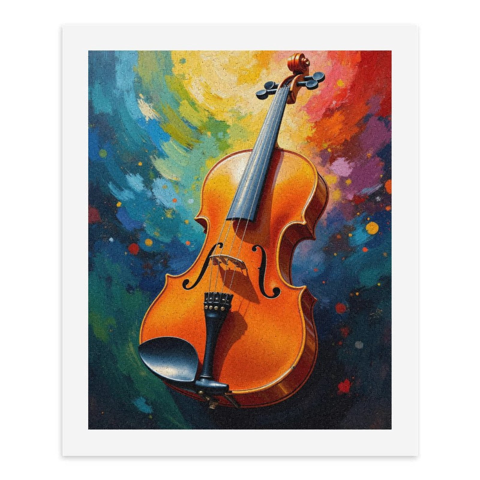 Paint by Numbers Kit for Adults, Vibrant Violin Abstract Canvas Art Paint by Numbers, Easy Paint by Numbers Kit for Adults Beginner, DIY Adult Paint by Number Kits on Canvas, Home Decor