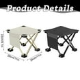 thumbnail image 3 of Folding Camping Stool Portable Chair Mini Foldable Stool for Camping, Fishing & Outdoor,Compact Chair with Carry Bag - Lightweight Aluminum Alloy Frame - Water-Resistant Breathable Fabric(Black), 3 of 4