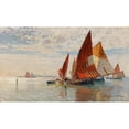 thumbnail image 3 of Manuel Wielandt 14x10 Black Modern Framed Museum Art Print Titled - Fishermen in the Venetian Lagoon, 3 of 5
