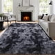 thumbnail image 1 of Alfombra PAGISOFE Abstract Shaggy 120 cm x 180 cm, gris oscuro, 1 of 9