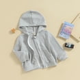 thumbnail image 3 of Okbabeha Kids Girl Boy Hood Zip Jacket Coat 2t 3t 4t 5t 6t 7t 8t Sweatshirt Hoodie Sweater Pullover Top Fall Clothes Outfits, 3 of 7