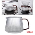 thumbnail image 3 of Cafetera de rayas verticales, estilo europeo, de cristal de borosilicato de alta calidad. 500ml, 3 of 9