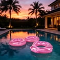 thumbnail image 5 of Mecorevxz Summer Glitter Scallop Pool Floats Inflatable Seashell Swimming Tube Sparkly Floaties for Beach Pool Party Water Fun Decoration(Pink), 5 of 6