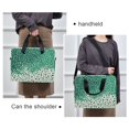 thumbnail image 6 of FORMRS 16" Laptop Sleeve Bag Carrying Case with Handle Travel Shoulder Briefcase, Green and White Pattern, 6 of 8