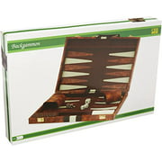 Angle View: CHH 18" Brown & White Backgammon Set