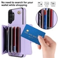 thumbnail image 2 of Mantto Crossbody Wallet Women Case for Samsung A13 4G, [RFID Blocking] CRedit Card Holder Phone Case with Strap Leather Purse with Lanyard Magnetic Flip Cover Girl for Samsung Galaxy A13 4G, Purple, 2 of 10
