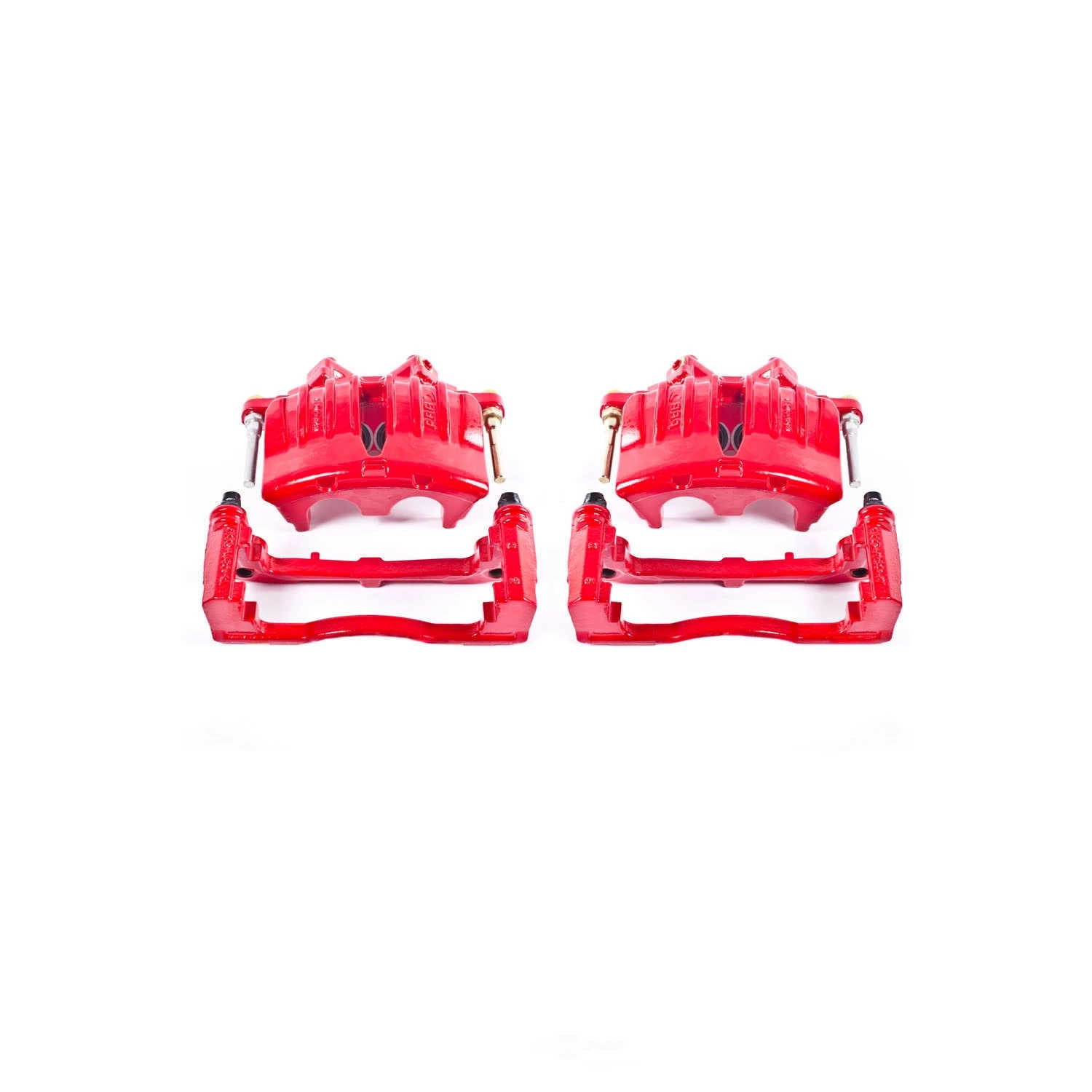Power Stop S4798A Red Powder-Coated Performance Calipers -Front