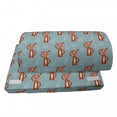 thumbnail image 4 of Cartoon Foot Rest, Orange Tiger Animal Zoology Leaves Ornaments Themed Layout, Non-Slip Backing Adjustable Ergonomic Memory Foam Leg Support for Office, Burnt Sienna and Pale Teal, by Ambesonne, 4 of 5