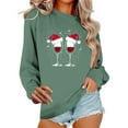 thumbnail image 2 of Christmas Shirts for Women Xmas Christmas Tree Print Sweatshirt Crew Neck Pullover Sweater Blouses Comfort Casual Fleece Xmas Holiday Top, 2 of 6