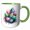 Green/White, variant on 3drose, Pretty Image of Watercolor Speckled Easter Eggs, 11oz Mug