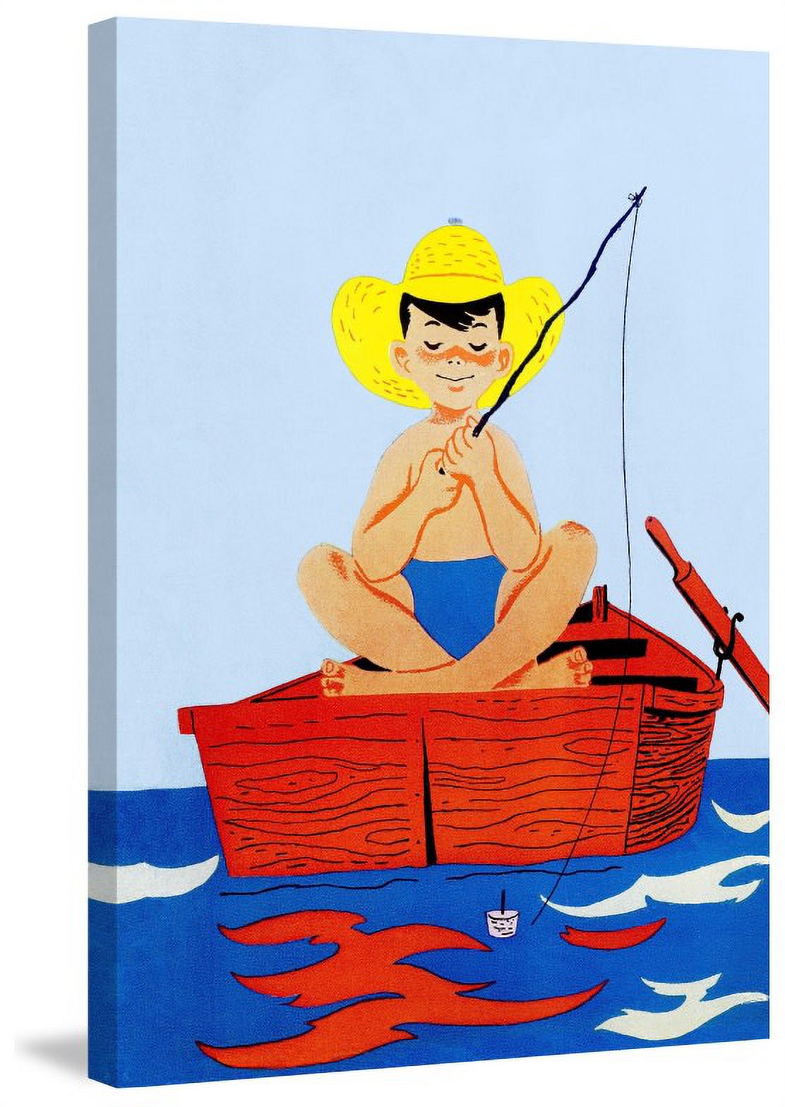 Marmont Hill "Fishing Alone" by Curtis Painting Print on Canvas
