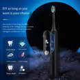 thumbnail image 4 of Cepillo de dientes eléctrico sónico SOOENJOY NB-1 con pantalla LCD inteligente, cepillo de dientes ultrasónico, modo bricolaje, limpiador automático para adultos, resistente al agua IPX7, 4 of 5