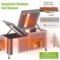 Outdoor Cat House with Insulated Liner Feral Cat Shelter for Winter