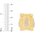 thumbnail image 5 of Floreo 10k Yellow Gold 26.9mm Two-Tone Saint Lazarus Cuban Link Ring, Size 11.5, 5 of 5