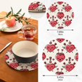 thumbnail image 2 of SKYSONIC Valentines Hearts Pot Holders Trivets, 2 Pcs Heat Resistant Trivets,Pink Roses Cotton Thread Weave Mats for Hot Pads Pans Pot Bowl Teapot for Kitchen Decor, 2 of 7