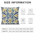 thumbnail image 5 of Creowell Retro Boho Floral Throw Pillow Cover  Bohemian Ethnic Flower Pattern Design Decorative Pillow Cases Blue Yellow Print Farmhouse Cushion Cover for Sofa Couch White, 5 of 5
