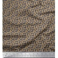 thumbnail image 1 of Soimoi Japan Crepe Satin Fabric Leaves & Floral Small Print Fabric by The Yard 42 Inch Wide, 1 of 1