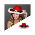 thumbnail image 6 of Christmas Santa Hat Country Western Cowgirl Hat Feathers Cowboy Hat for Party Photo Props Headwaer Gifts, 6 of 11