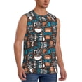thumbnail image 2 of Fotbe Coffee Lover Print Men's Camiseta sin Mangas Estampada para Hombres, Playera Casual para Gimnasio, Entrenamiento, Playa-3X-Large, 2 of 7