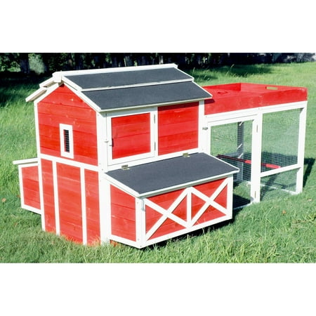 Merry Products Chicken Barn Coop with Roof Top Planter - Walmart.com