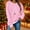 Pink, variant on Elvqul Casual Sweatshirts for Women Long Sleeve Shirts Pullover Tunic Lightweight Womens Sweatshirts Round Neck
