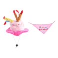 thumbnail image 1 of Juego de 2 baberos y gorros de cumpleaños para mascotas, accesorios de fotografía, gorros para la cabeza, 1 of 5